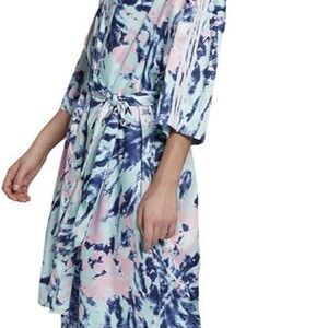 Adidas Blue and Pink Tie-Dye Cape